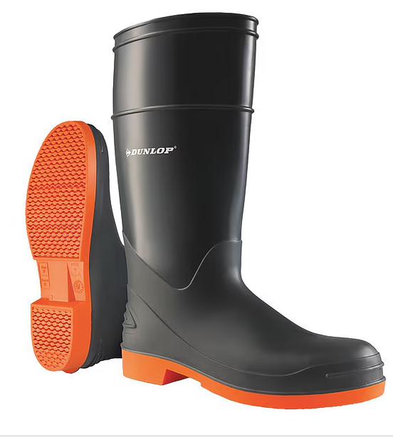 Dunlop Men's Sureflex Rubber Boot, Steel Toe, 16" Height, Gray #8798200