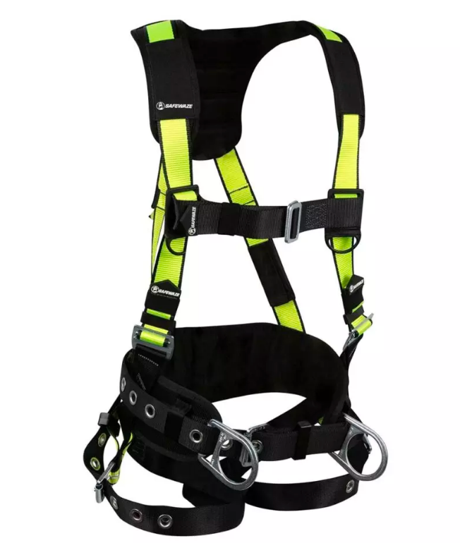 Safewaze PRO Construction Harness: 3D, MB Chest, TB Legs #FS160