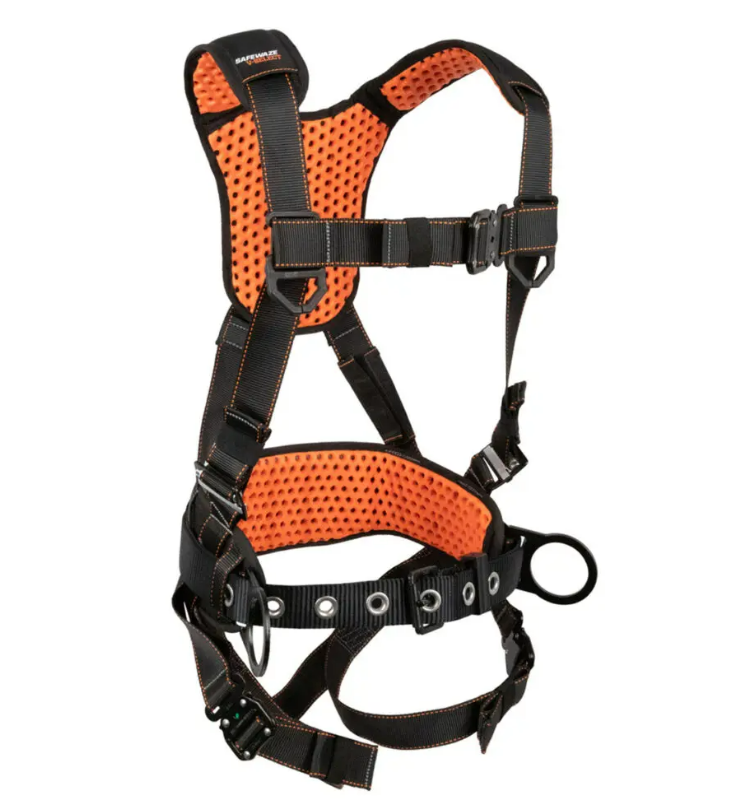 Safewaze V-Select Construction Harness: 3D, QC Chest/Legs