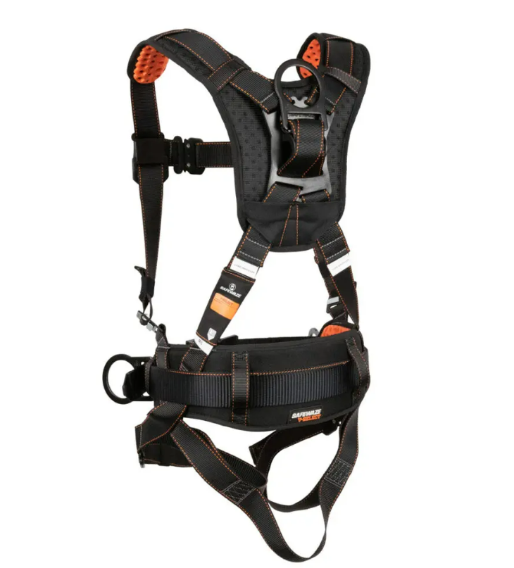 Safewaze V-Select Construction Harness: 3D, QC Chest/Legs