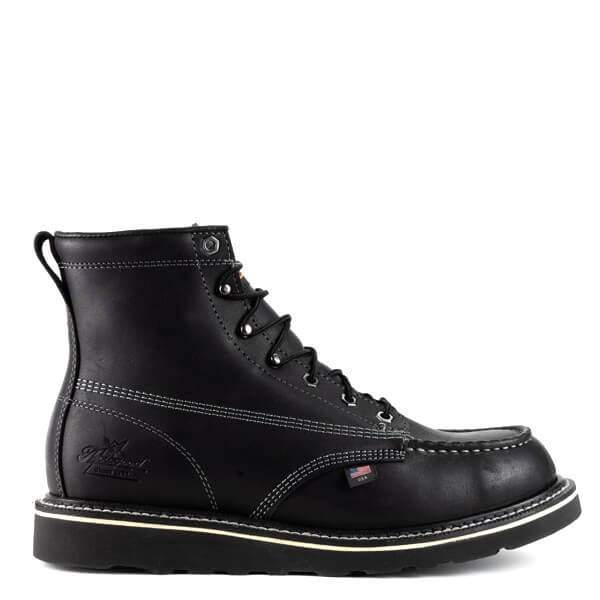 Thorogood Midnight Series 6" Black Moc Toe Boot 814-6206