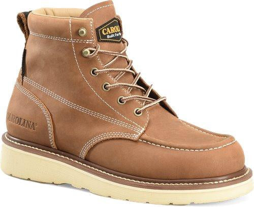 Carolina Men's 6" AMP Waterproof, Moc Toe, Wedge Work Boot #CA7041 (Discontinued)