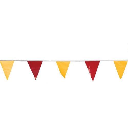 Cortina Guardian OSHA Roof Warning Line Perimeter Vinyl Pennant, 105' L, Red/Yellow
