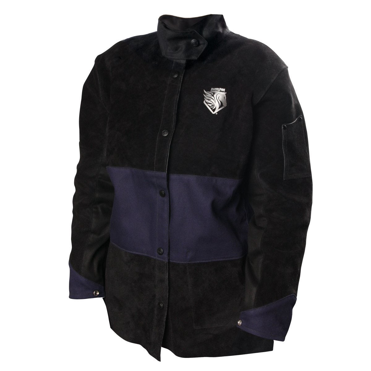 Black Stallion AngelFire® Women's Hybrid Welding Jacket, Navy & Black