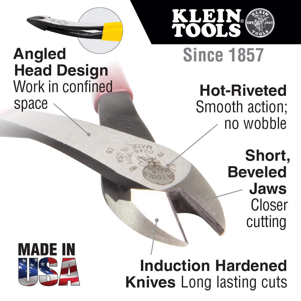 Klein Diagonal Cutting Pliers High Leverage #D248-8