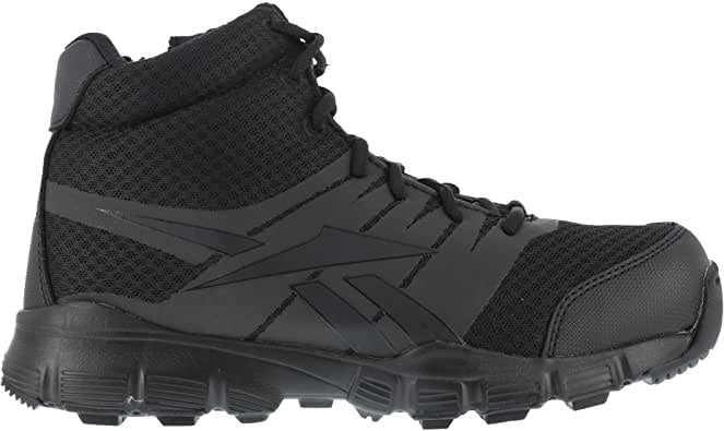 Reebok Mens Dauntless Ultra Light Seamless 5" Athletic Hiker with Side-Zip-Black RB4507