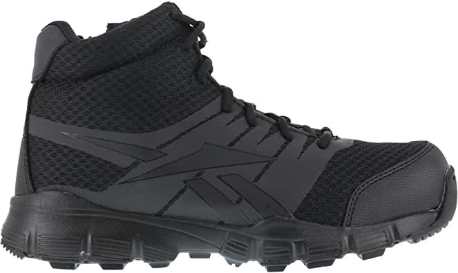 Reebok Mens Dauntless Ultra Light Seamless 5" Athletic Hiker with Side-Zip-Black RB4507