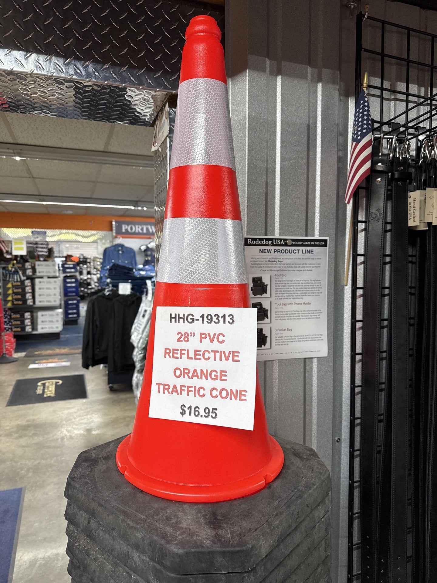 28" PVC Reflective Orange Traffic Cone