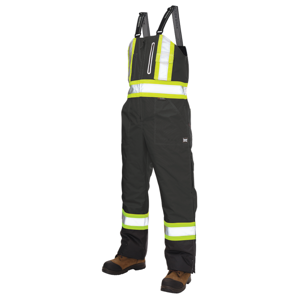 Tough Duck Ripstop Insulated Safety Bib Overall-Black