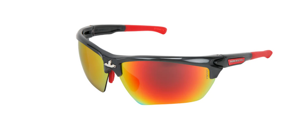 MCR Dominator™ DM3 Series Safety Glasses with Polarized Fire Mirror Lenses - HardHatGear
