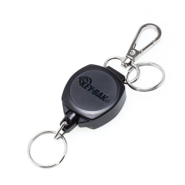 Key-Bak Snapback Retractable Keychain With 24 Inch Cut Resistant Cord, Charm Ring, And Easy To Use Clip - HardHatGear