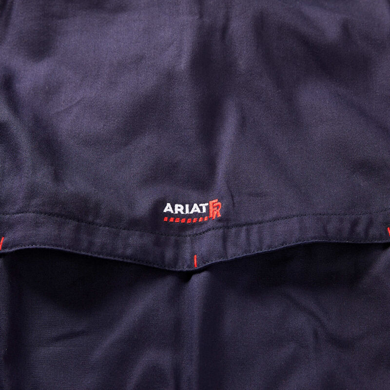 Ariat FR Navy Solid Vent Work Shirt - HardHatGear