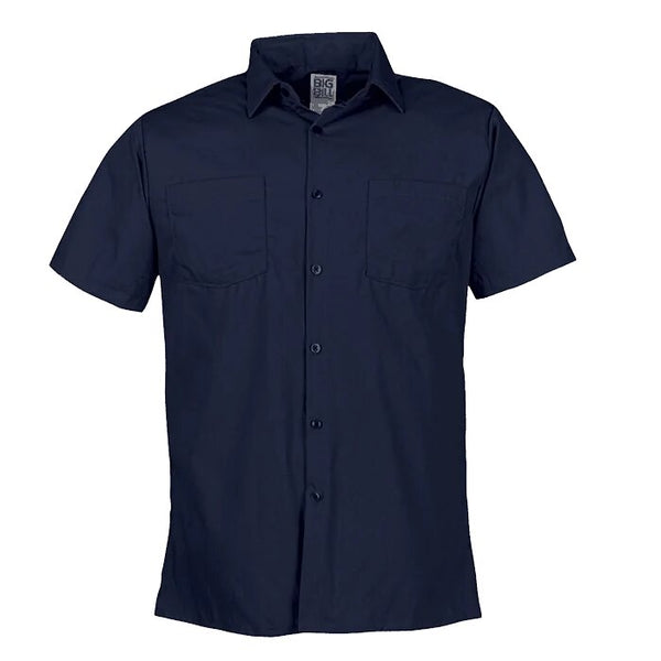 Big BIll Lightweight Poplin Short-Sleeve Industrial Work Shirt - HardHatGear