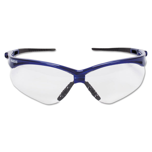 Nemesis Clear Lens Blue Frame Safety Glasses #47384 - HardHatGear
