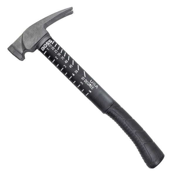BOSS Hammer Co Titanium Hammer w/ Fiberglass Handle, 14oz, Smooth or Milled - HardHatGear