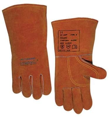 Best Welds Premium Leather Welding Gloves, Split Cowhide, Large, Buck Tan - HardHatGear