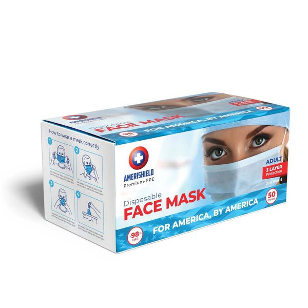 AmeriShield USA Made Disposable Face Mask - HardHatGear