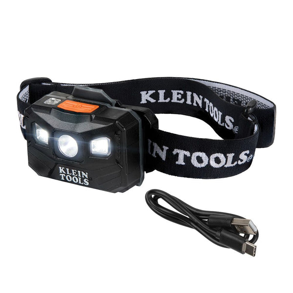 Klein Rechargeable Headlamp with Fabric Strap, 400 Lumens, All-Day Runtime #56048 - HardHatGear