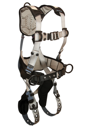 FallTech FlowTech LTE® 3D Construction Belted Full Body Harness, Tongue Buckle Leg Adjustment #7088B - HardHatGear
