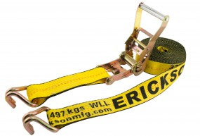 Erickson 2 x 2710,000 lb. Ratchet Straps Double J-Hooks - HardHatGear