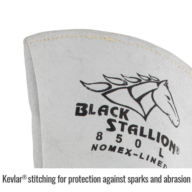Black Stallion 850 Elkskin Stick Glove with Nomex® Lined Back - HardHatGear