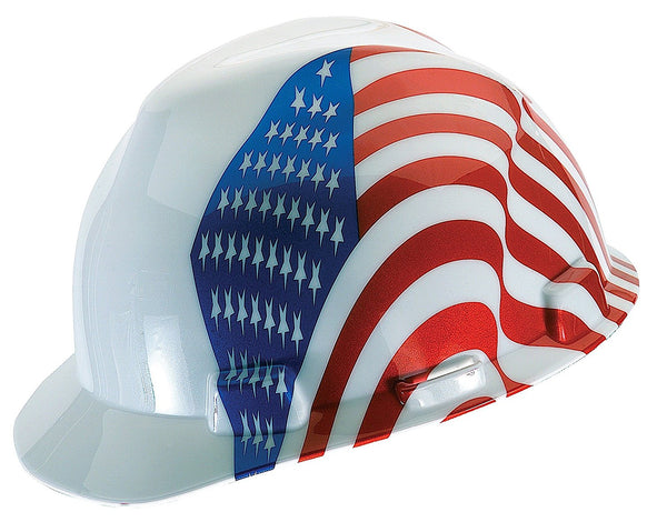 MSA American Flag V-Gard Cap #10050611 - HardHatGear