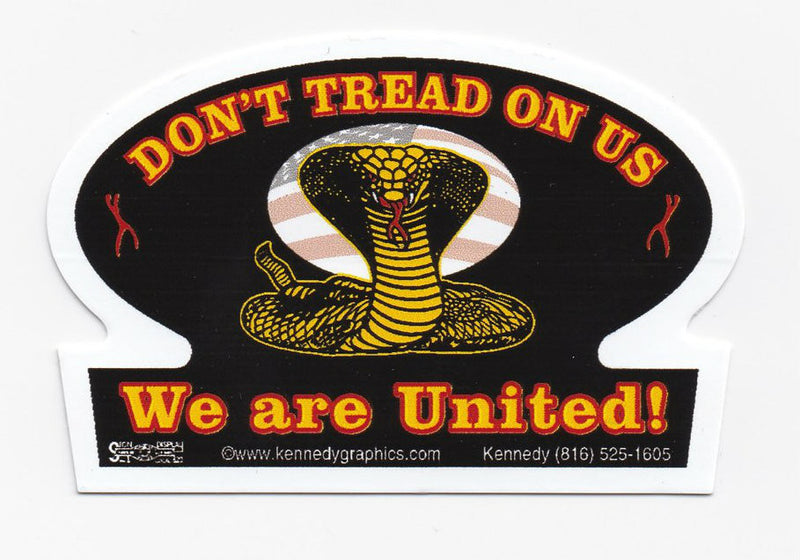 'Don't Tread On Us' Union Hard Hat Sticker  S-08