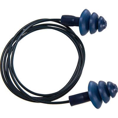 Detectable TPR Corded Ear Plug - EP07BLU-SGL - HardHatGear