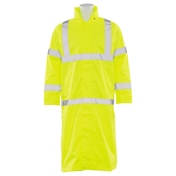ERB Class 3 Long Raincoat Lime #S163 - HardHatGear
