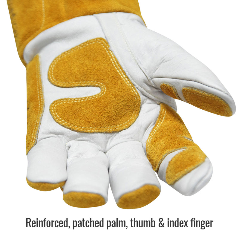 Black Stallion Cowhide MIG Glove with Reinforced Palm & Thumb - HardHatGear