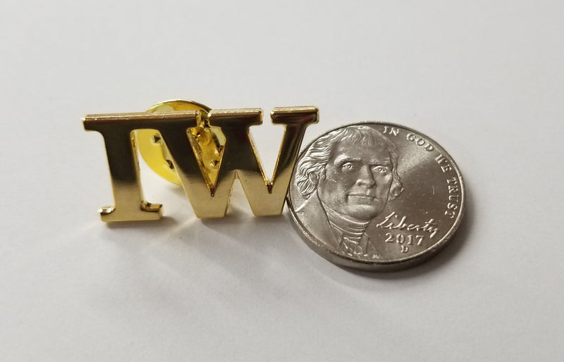 Ironworker IW Gold Plated Lapel/ Hat Pin - HardHatGear
