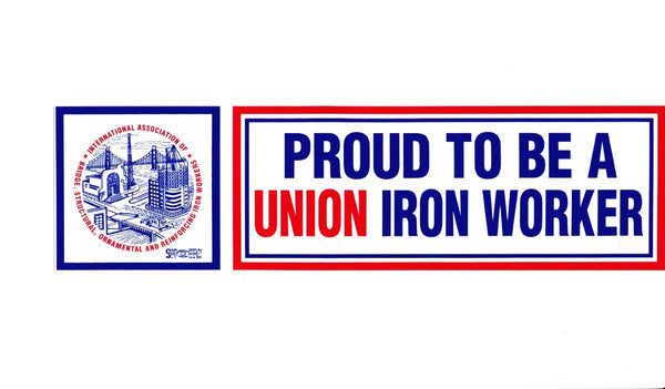 Proud to be Union Ironworker Hard Hat Sticker #M16
