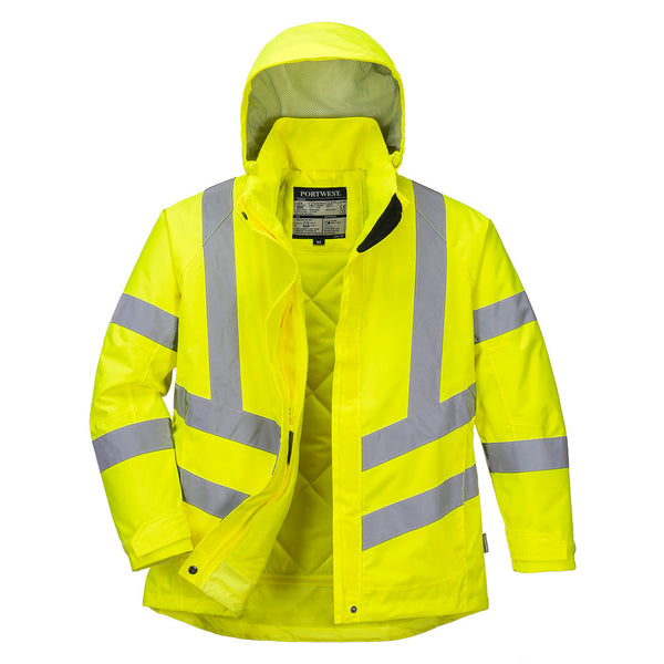 Portwest Ladies Hi-Vis Winter Jacket Yellow #LW74 - HardHatGear