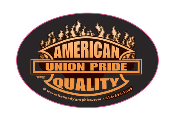 American Quality - Union Pride Flames #S68 - HardHatGear