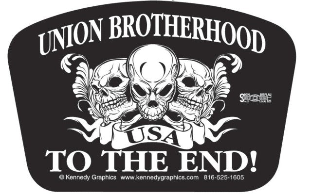 Union Brotherhood Hard Hat Sticker