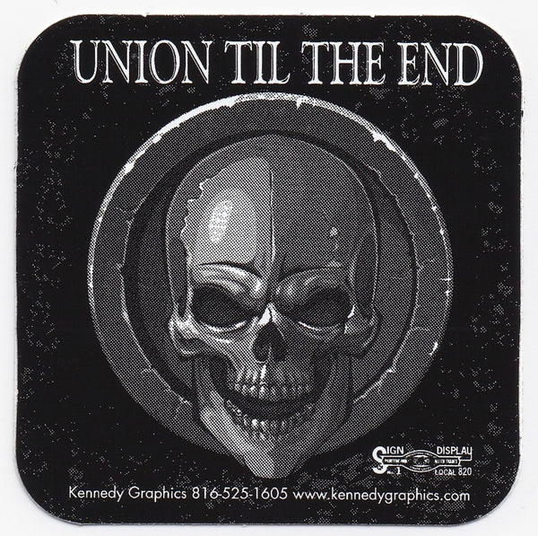 Union Til the End Skull stickers K6