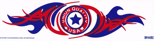 Union Quality USA Bumper Sticker #BP300 - HardHatGear