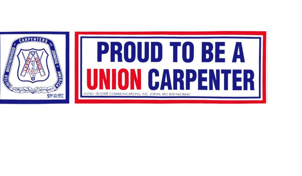 Proud to be a Union Carpenter Hard Sat Sticker #M14 - HardHatGear