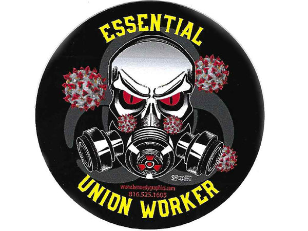 Essential Union Worker Hard Hat Sticker - HardHatGear