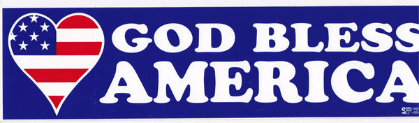 God Bless America Bumper Sticker #B314 - HardHatGear