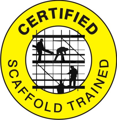 Certified Scaffold Trained Hard Hat Marker HM-131 - HardHatGear