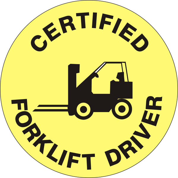 Certified Forklift Driver Hard Hat Marker HM-96 - HardHatGear