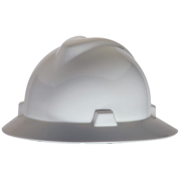 MSA V-Gard Full Brim Hard Hats With Fas-Trac III Suspension - HardHatGear