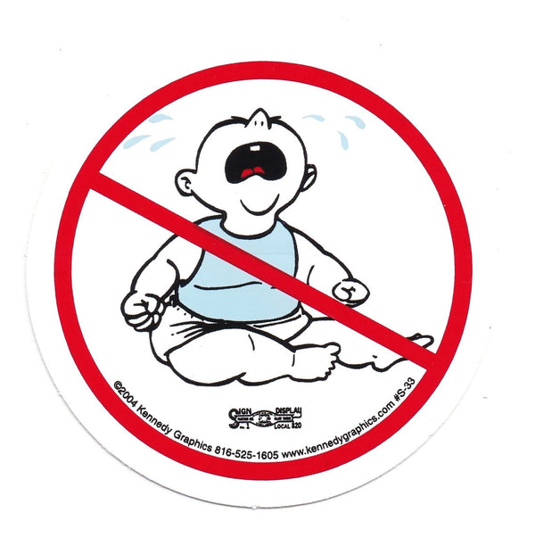 No Whiners/ No Cry Baby Hard Hat Sticker #S33 - HardHatGear