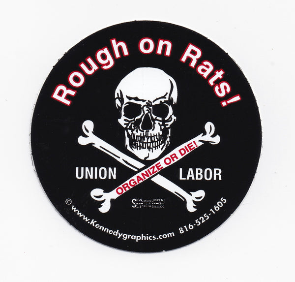 Rough On Rats Skull & Cross Bone Hard Hat Sticker #S72 - HardHatGear