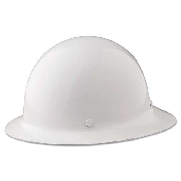 MSA White Skullgard Full Brim Hard Hat #475408 - HardHatGear