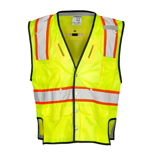 Kishigo Fall Protection Vest Hi-Vis Lime T341 - HardHatGear