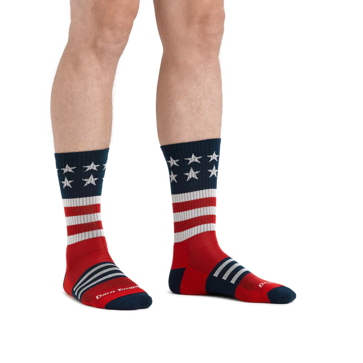 Darn Tough Socks Men's Captain Stripe Micro Crew Lightweight Hiking Sock - HardHatGear