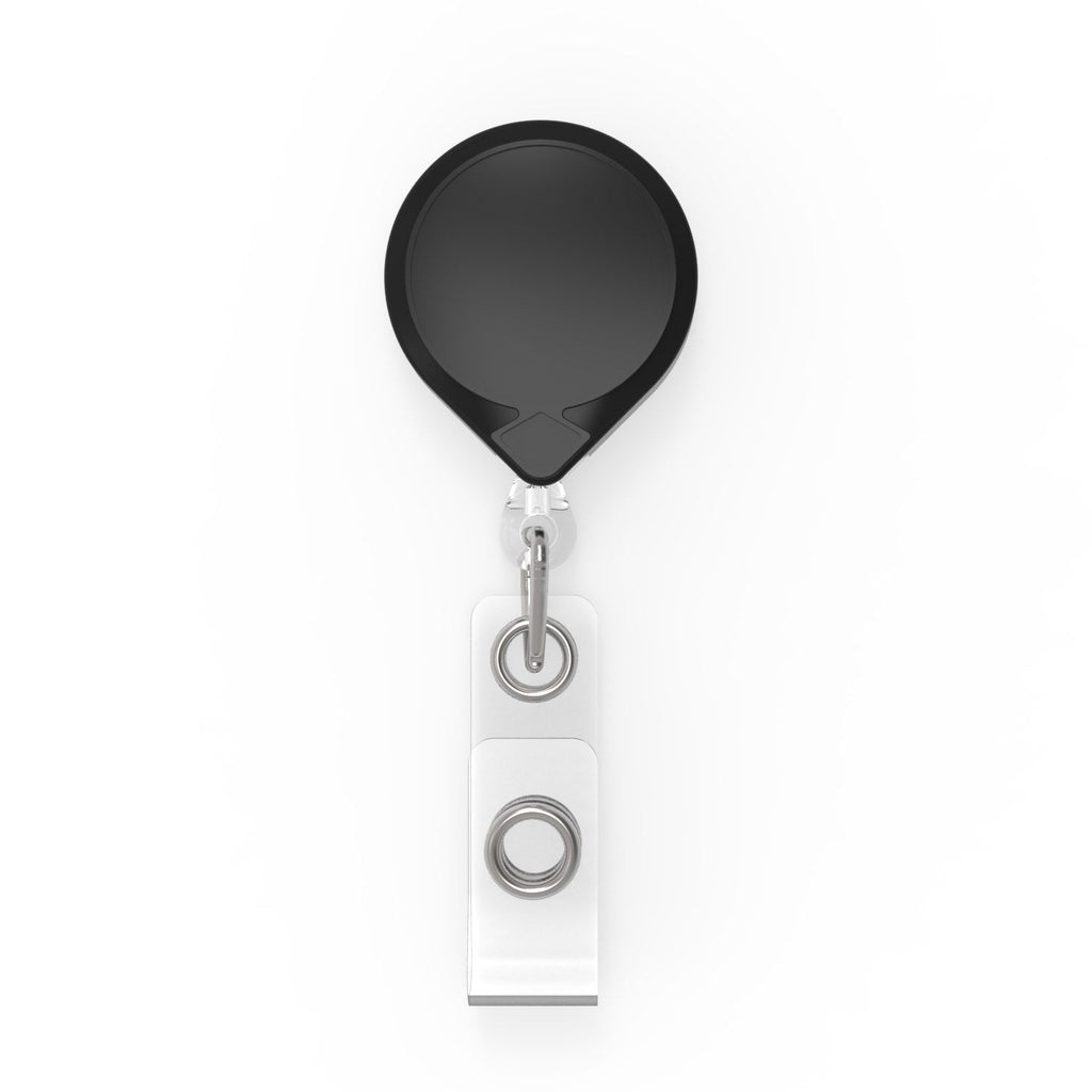 Retractable Badge/ Reel Badge Holder Clip for ID Badge - Gray in Qatar
