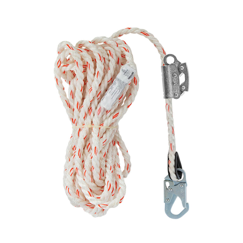 Safewaze 5/8" Rope Lifeline with Snap Hook and Rope Grab Attached